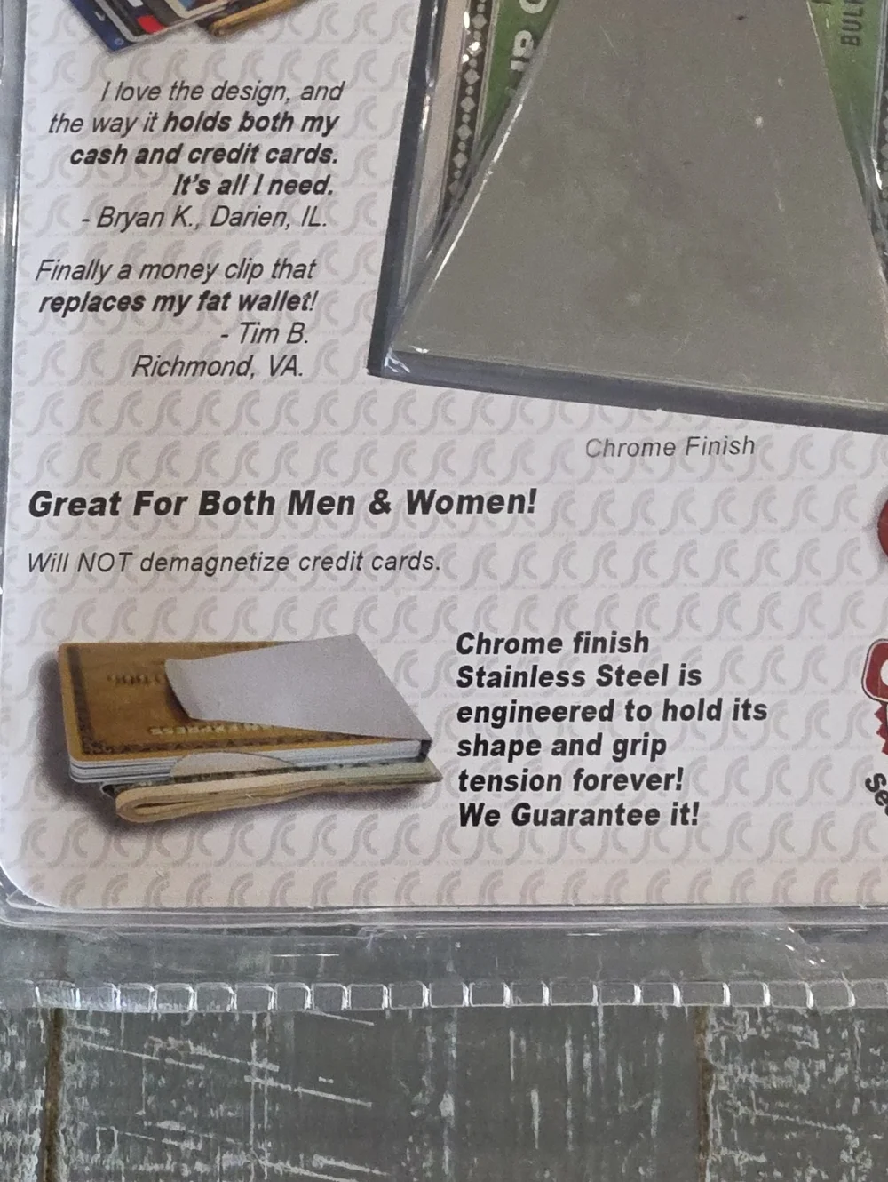 Slim Clip Double-Sided Money Clip, No More Bulky Wallets, Front Pocket Wallet